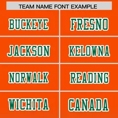 Orange Kelly Green Gradient Side Pattern Football Jersey 3