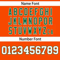 Orange Kelly Green Gradient Side Star Pattern Baseball Jersey 4