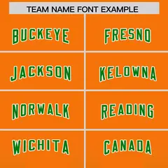 Orange Kelly Green Gradient Vertical Stripe Football Jersey 3