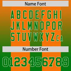 Orange Kelly Green Gradient Vertical Stripe Football Jersey 4