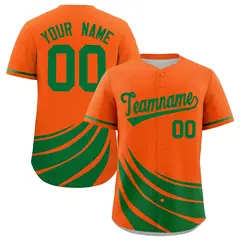 Orange Kelly Green Graffiti Wind Mark Baseball Jersey 1