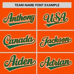 Orange Kelly Green Half Stripe Authentic Baseball Jersey 3