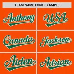 Orange Kelly Green Horizontal Stripe Pullover Baseball Jersey 3