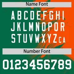 Orange Kelly Green Ink Pattern Authentic Baseball Jersey 4