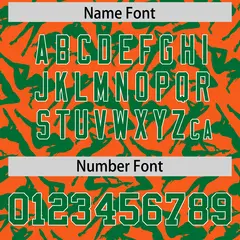 Orange Kelly Green Playboy Graffiti Pattern Baseball Jersey 4