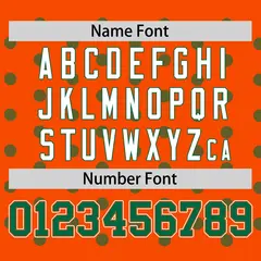 Orange Kelly Green Polka Dot Graffiti Baseball Jersey 4