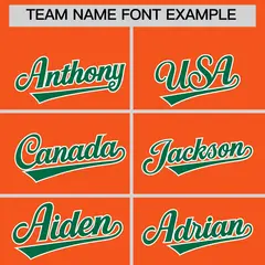 Orange Kelly Green Side Camo Baseball Jersey 3