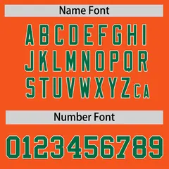 Orange Kelly Green Side Camo Baseball Jersey 4