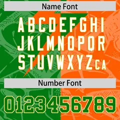 Orange Kelly Green Split Lightning Pattern Football Jersey 4