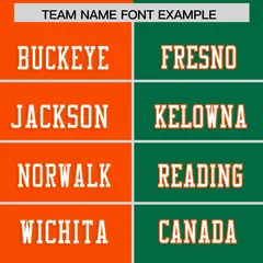 Orange Kelly Green Split Two Tone Authentic Football Jersey 3