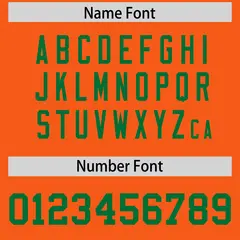 Orange Kelly Green Square Neckline Classic Football Jersey 4
