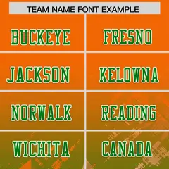 Orange Kelly Green Star Gradient Flag Football Jersey 3