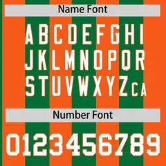 Orange Kelly Green Stripe Two-Button Softball Jersey 4