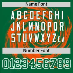 Orange Kelly Green Swirl Graffiti Baseball Jersey 4