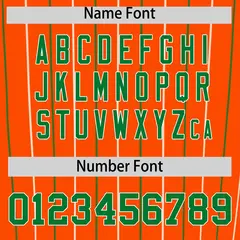 Orange Kelly Green White Bi-Color Striped Baseball Jersey 4
