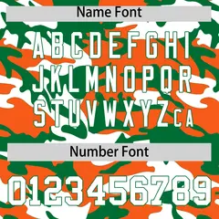 Orange Kelly Green White Camo Gradient Baseball Jersey 4