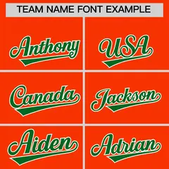 Orange Kelly Green White Full-Snap Short Sleeve Varsity Jacket 5
