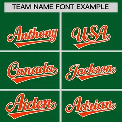 Orange Kelly Green White Full-Snap Short Sleeve Varsity Jacket 5