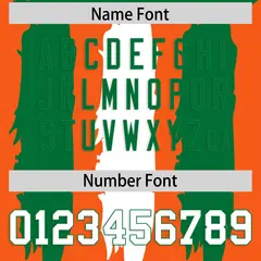 Orange Kelly Green White Graffiti Pattern Flag Football Jersey 4