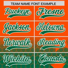 Orange Kelly Green White Rising Stars Gradient Baseball Jersey 3