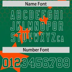 Orange Kelly Green White Rising Stars Gradient Baseball Jersey 4