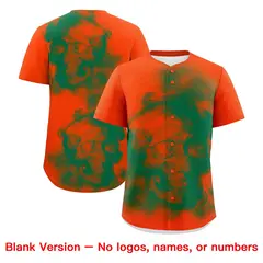 Orange Kelly Green White Skeleton Graffiti Baseball Jersey 8