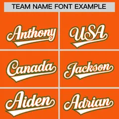 Orange Kelly Green White Sleeve Flag Lace Baseball Jersey 3