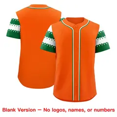 Orange Kelly Green White Sleeve Flag Lace Baseball Jersey 7