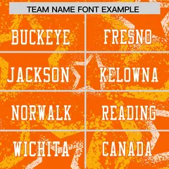 Orange Kelly Green-White Star Pattern Football Jersey 3