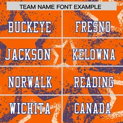 Orange Kelly Green-White Star Pattern Football Jersey 3