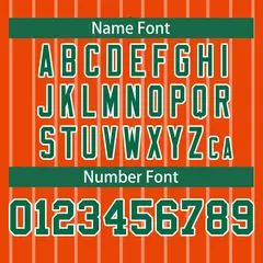 Orange Kelly Green-White Stripe Full Button Baseball Jersey 4