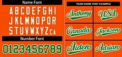 Orange Kelly Green-White Stripe Raglan Baseball Jersey 3