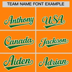 Orange Kelly Green White Varsity Jacket with Faux Leather Sleeves 4