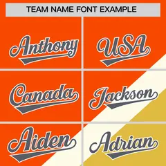 Orange Khaki Raglan Varsity Full-Snap Letterman Baseball Jacket 3
