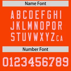 Orange Light Pink Sequin Lettering Football Jersey 4