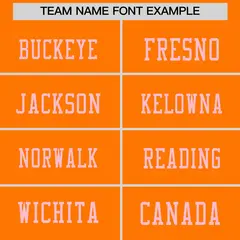 Orange Light Pink Sequin Lettering Football Jersey 3