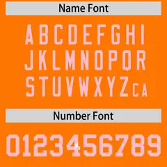 Orange Light Pink Sequin Lettering Football Jersey 4
