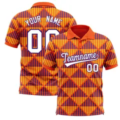 Orange Lingge Sunshine Team Polo Shirts