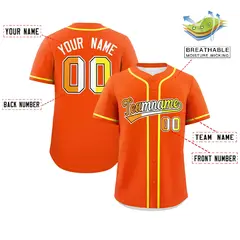 Orange Maverique Pride Month Baseball Jersey 2