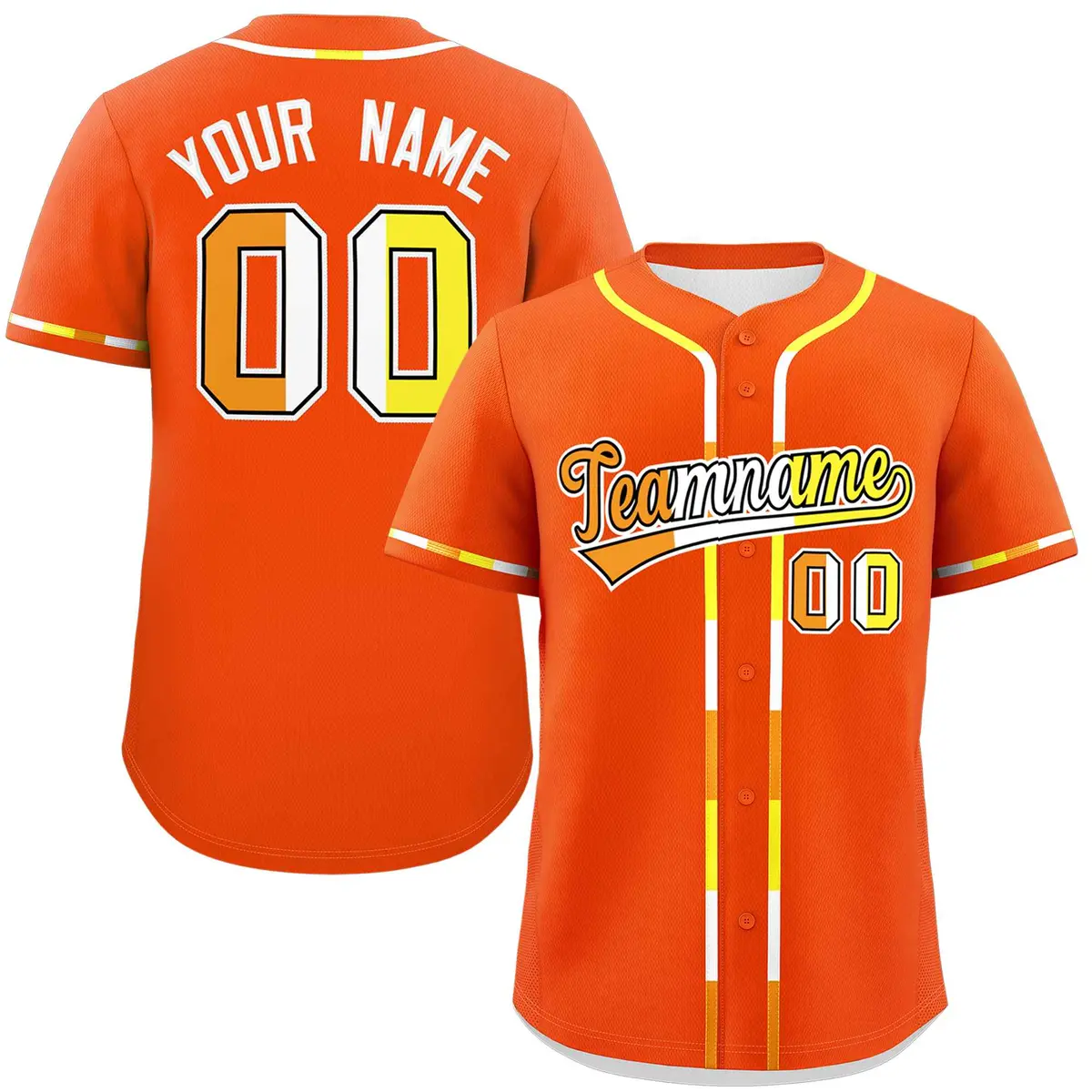 Orange Maverique Pride Month Baseball Jersey