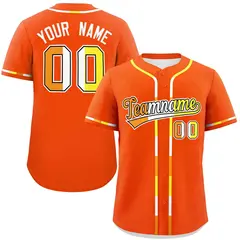 Orange Maverique Pride Month Baseball Jersey 1