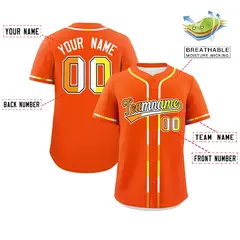 Orange Maverique Pride Month Baseball Jersey 2