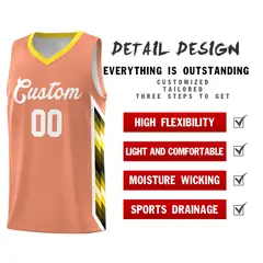 Orange Mosaic Gradient Fashion Basketball Jersey 2
