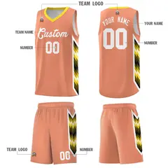 Orange Mosaic Gradient Fashion Basketball Jersey 5