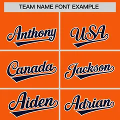 Orange Navy American Flag Varsity Raglan Letterman Bomber Jacket 3