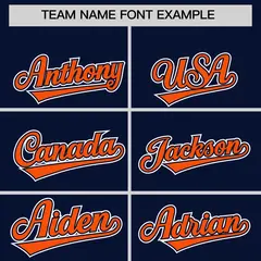 Orange Navy Color Block Varsity Bomber Baseball Jacket 3