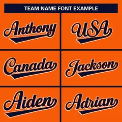 Orange Navy Color Block Varsity Letterman Baseball Jacket 5