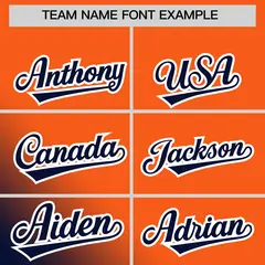 Orange Navy Diagonal Stripe Gradient Fashion Baseball Jersey 3