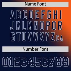 Orange Navy Diagonal Stripe Gradient Fashion Baseball Jersey 4