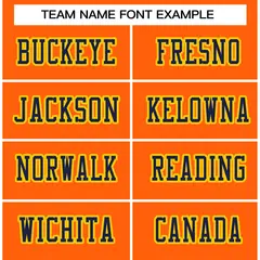 Orange Navy-Gold Classic Authentic Football Jersey 3